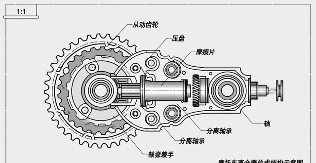 倾斜面动态调节轴向压力设计_cm125摩托车离合器总成_摩托车离合器多级缓冲弹簧结构