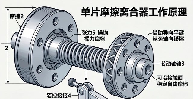 汽车离合器工作原理_离合器的工作原理图解_变速器类型详解
