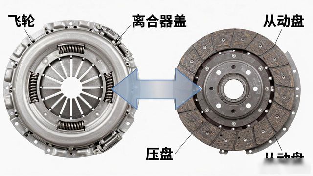 自动挡离合器原理_离合器主动部分从动部分_汽车离合器结构及工作原理
