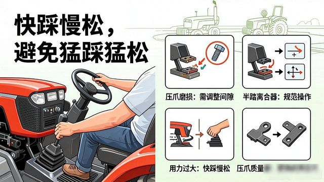 拖拉机离合器常见问题_科目二压离合器技巧_国产拖拉机离合器故障
